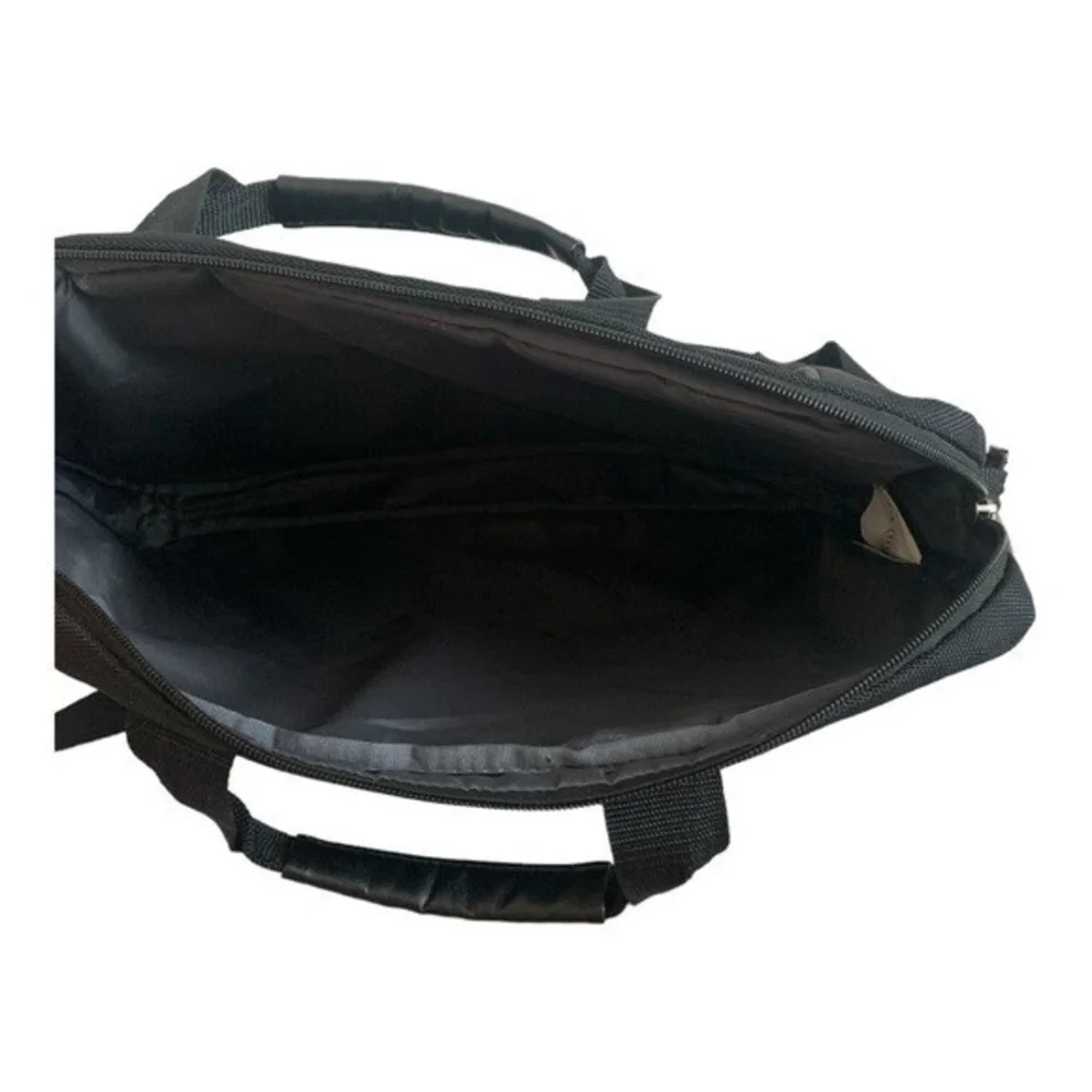 INCASE Black Canvas Laptop Briefcase Messenger Bag 14" Adjustable Strap Unisex - Picture 5 of 6